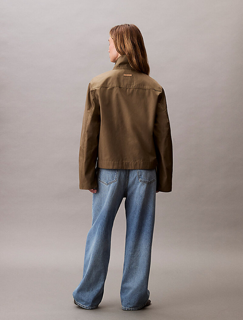 Calvin Klein Bej Renkli Kadın Cotton Kısa Ceket