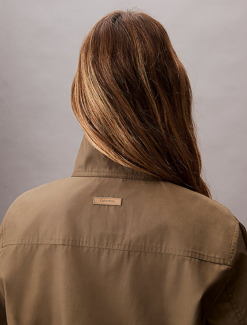 Calvin Klein Bej Renkli Kadın Cotton Kısa Ceket