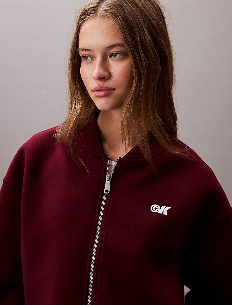 Calvin Klein Kırmızı Renkli Kadın A- Oversized Scuba Ceket