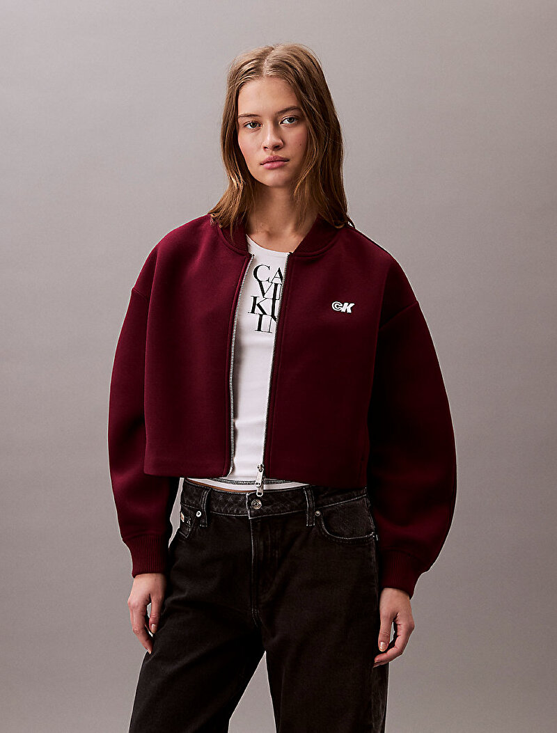 Calvin Klein Kırmızı Renkli Kadın A- Oversized Scuba Ceket