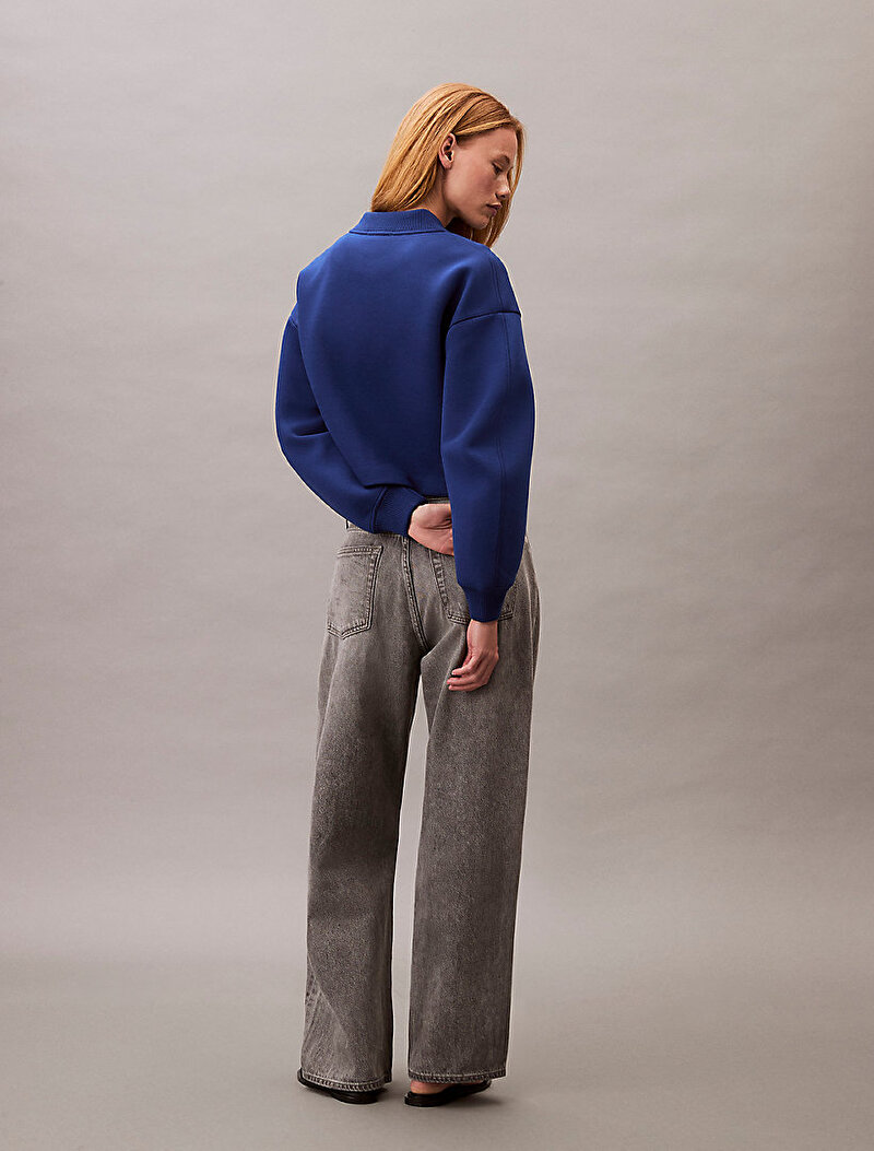 Calvin Klein Mavi Renkli Kadın A- Oversized Scuba Ceket