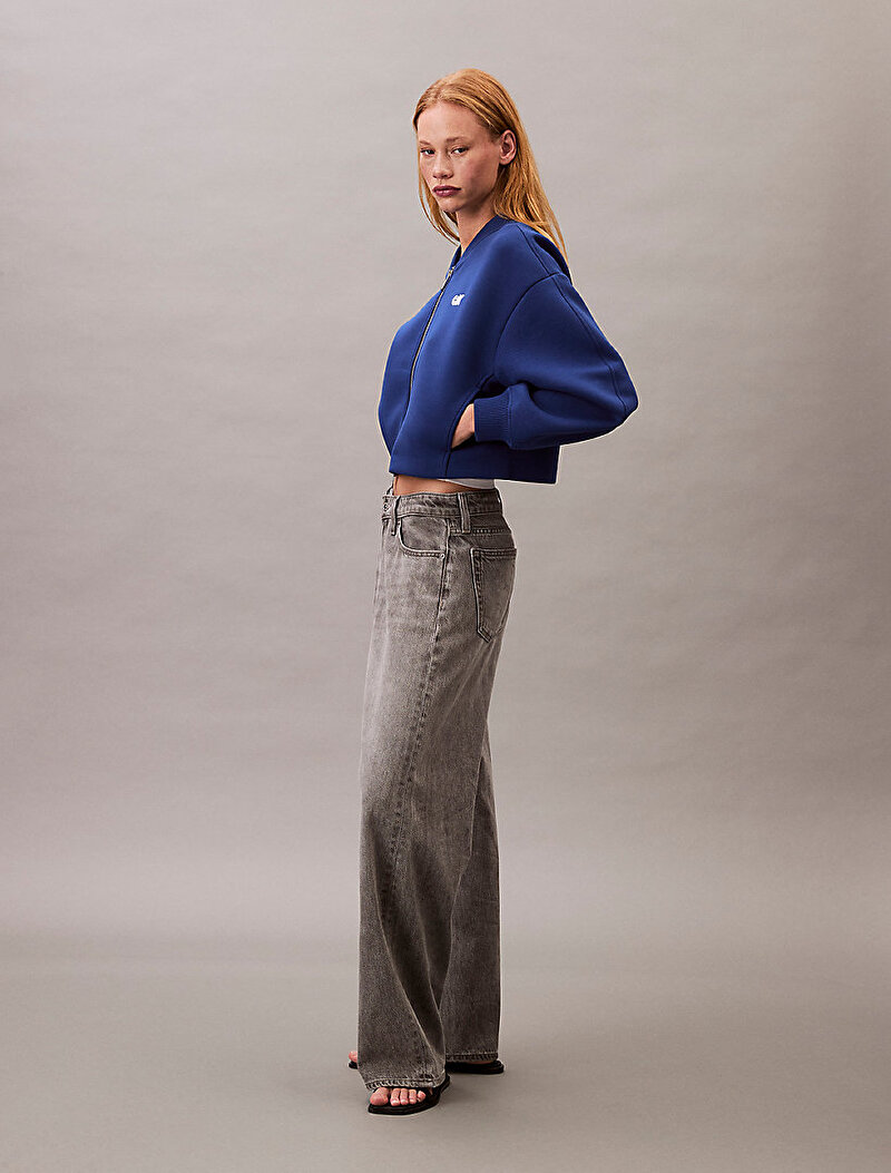 Calvin Klein Mavi Renkli Kadın A- Oversized Scuba Ceket