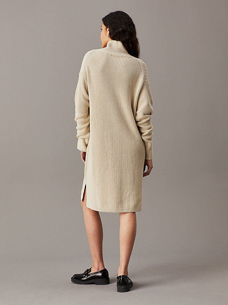 Calvin Klein Bej Renkli Kadın Chunky Loose Sweater Elbise