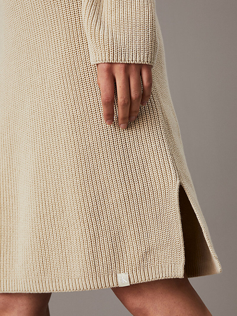 Calvin Klein Bej Renkli Kadın Chunky Loose Sweater Elbise