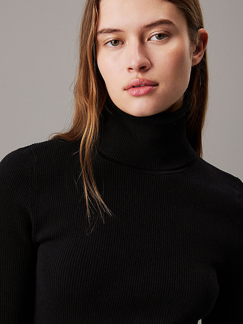 Calvin Klein Siyah Renkli Kadın Woven Label Elbise