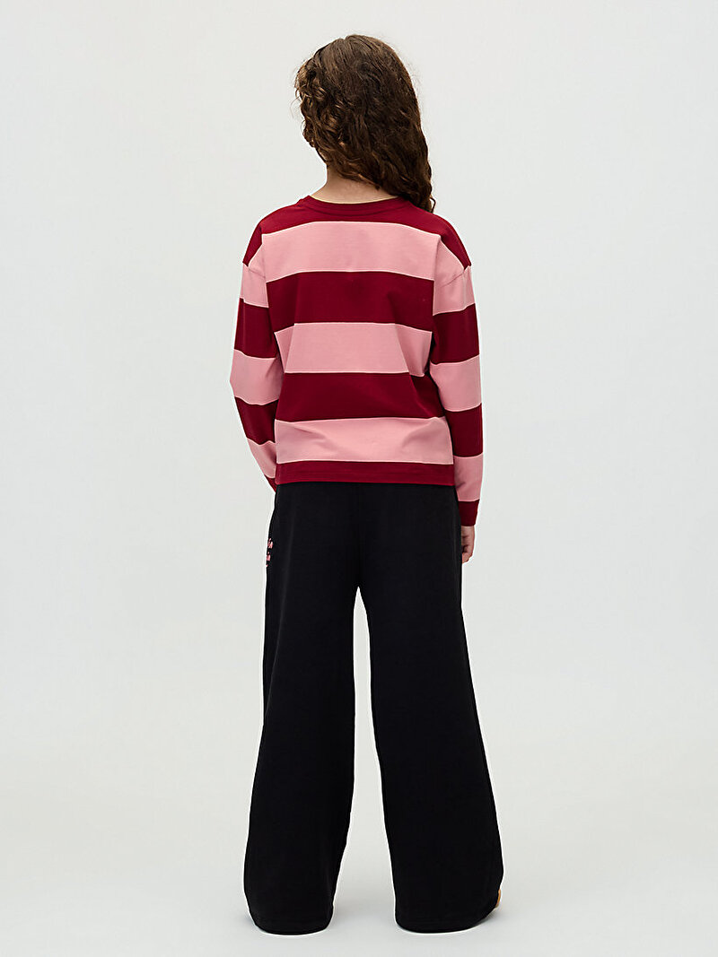 Calvin Klein Siyah Renkli Kız Çocuk Wide Leg Pintuck Eşofman Altı