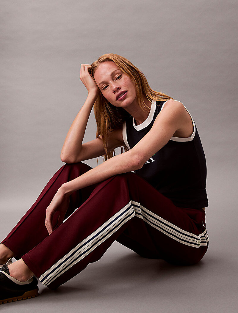 Calvin Klein Kırmızı Renkli Kadın High Shine French Eşofman Altı