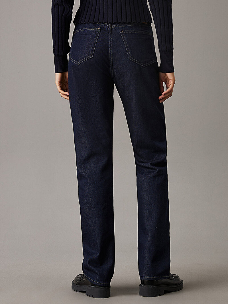 Calvin Klein Lacivert Renkli Kadın High Rise Straight Jean Pantolon