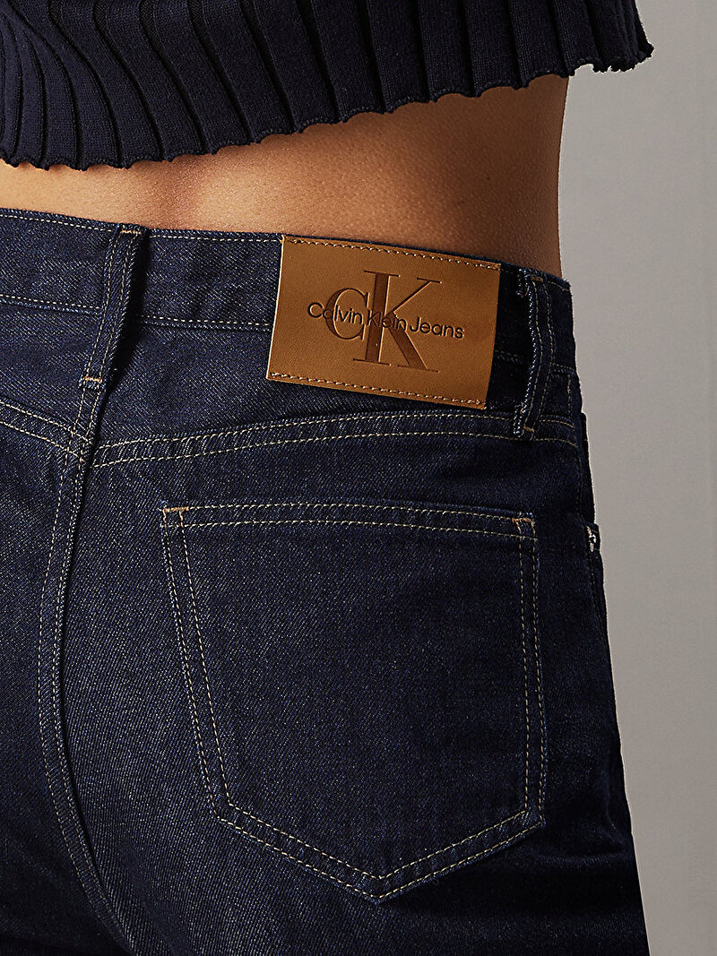 Calvin Klein Lacivert Renkli Kadın High Rise Straight Jean Pantolon