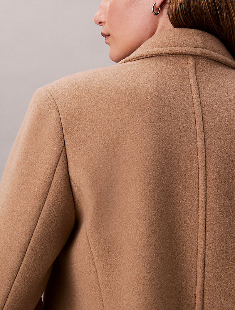 Calvin Klein Bej Renkli Kadın Tailored Single Kaban