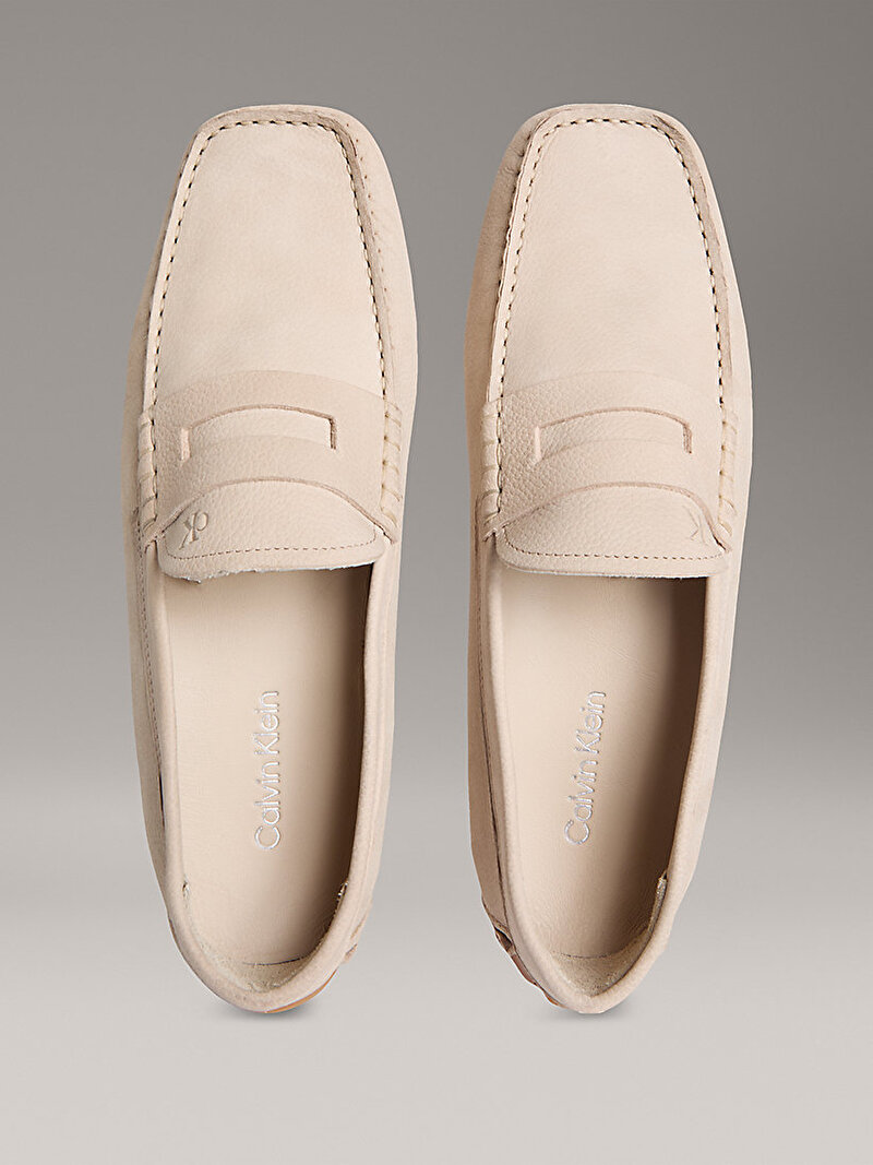 Calvin Klein Bej Renkli Erkek Driver Penny Loafer