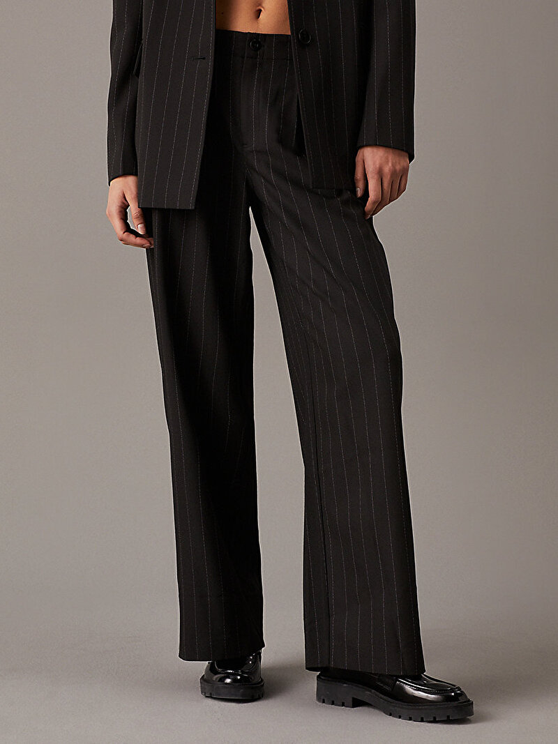 Kadın Soft Crepe Pinstripe Pantolon