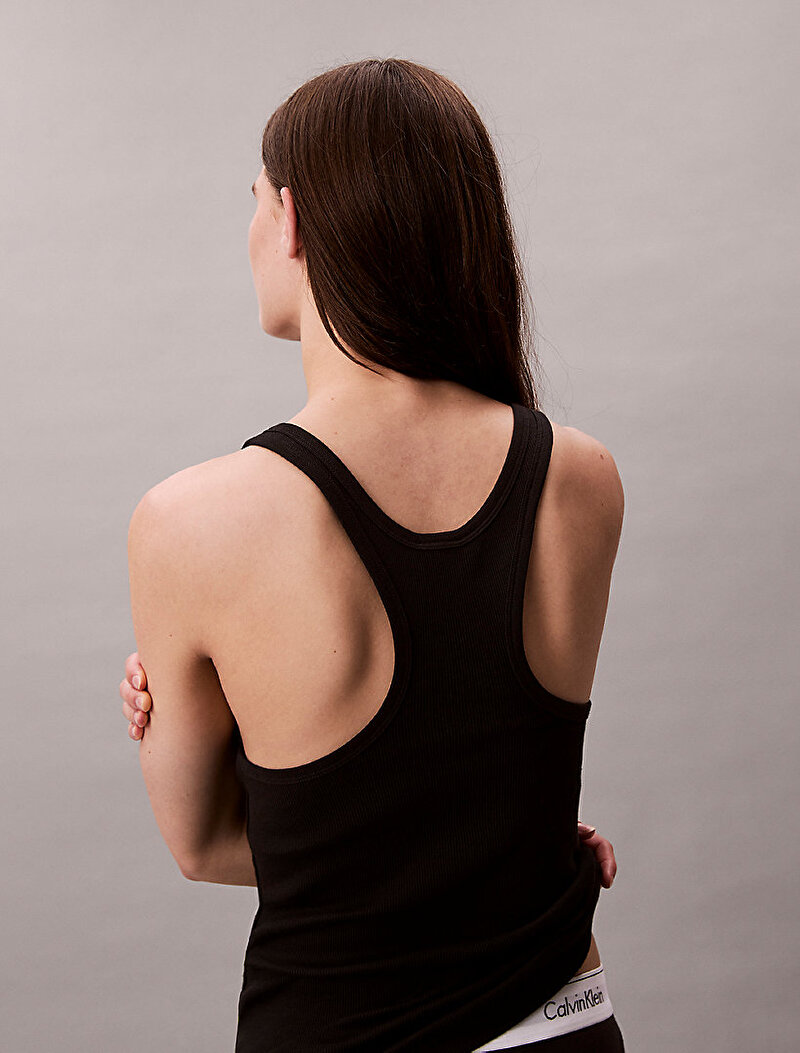 Calvin Klein Siyah Renkli Kadın 3'lü Paket Scoop Neck Cotton Tank Top