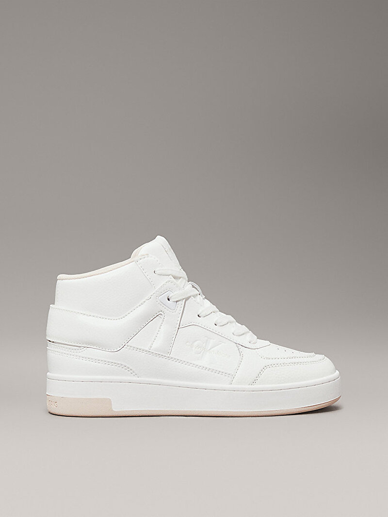 Calvin Klein Beyaz Renkli Kadın Basket Cupsole Mid Sneaker