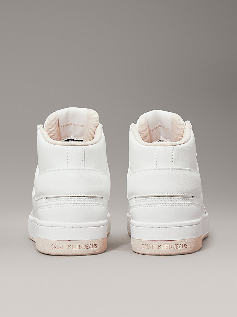 Calvin Klein Beyaz Renkli Kadın Basket Cupsole Mid Sneaker