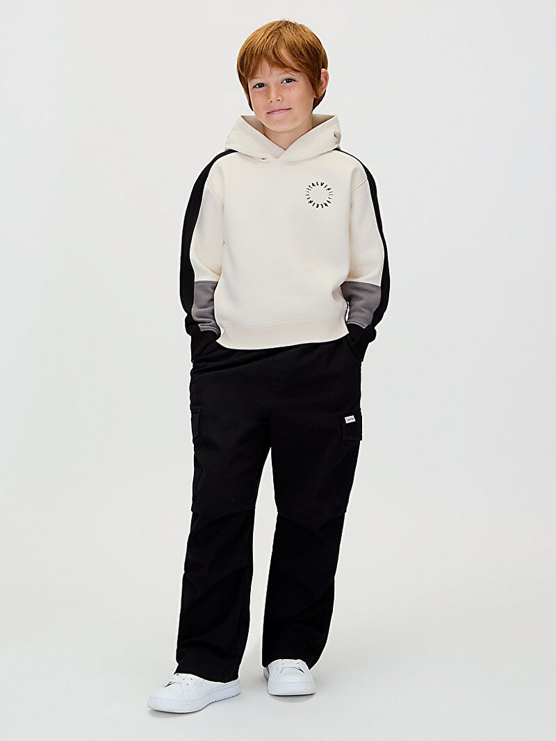 Calvin Klein Bej Renkli Erkek Çocuk Brushed Fleece Sweatshirt