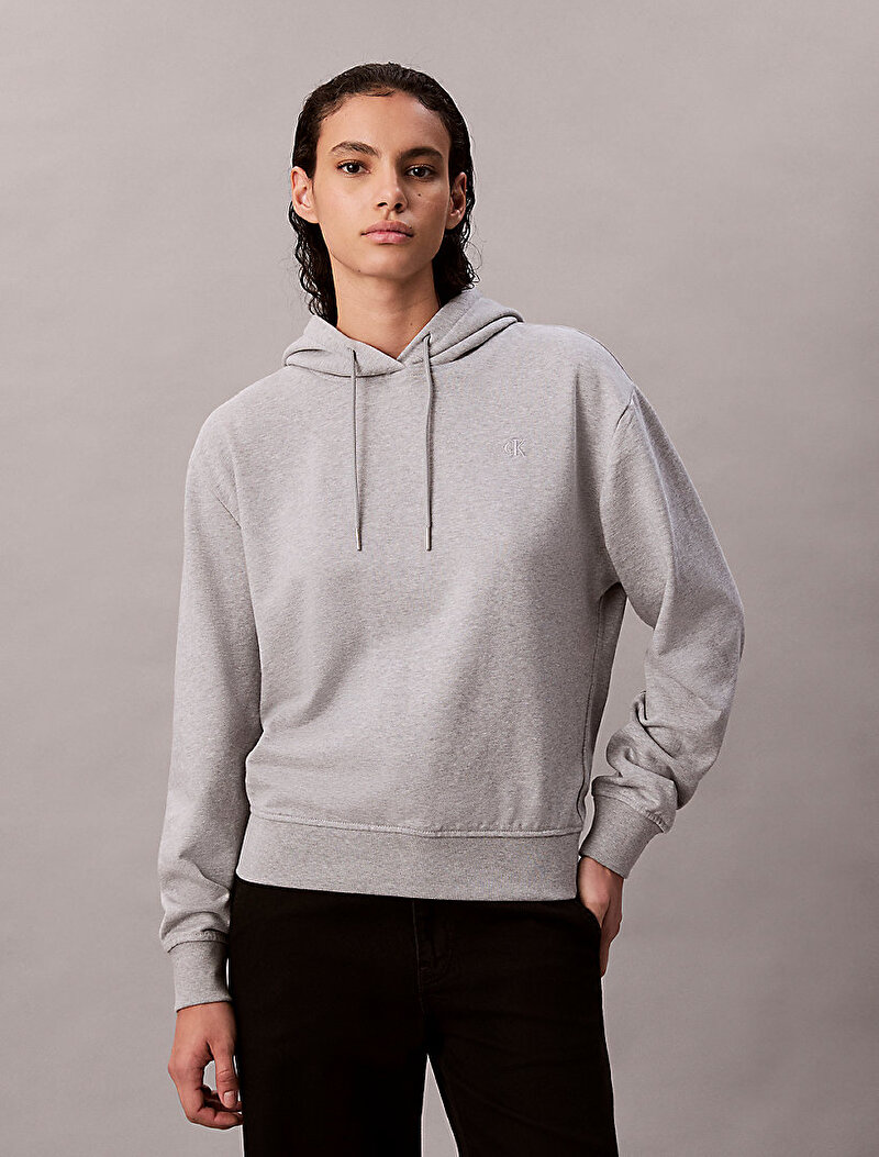 Calvin Klein Gri Renkli Kadın Archive Terry Sweatshirt