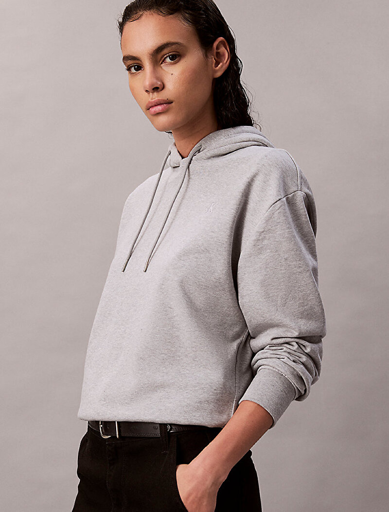 Calvin Klein Gri Renkli Kadın Archive Terry Sweatshirt