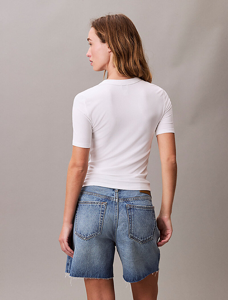 Calvin Klein Beyaz Renkli Kadın Modal Rib Tank Top