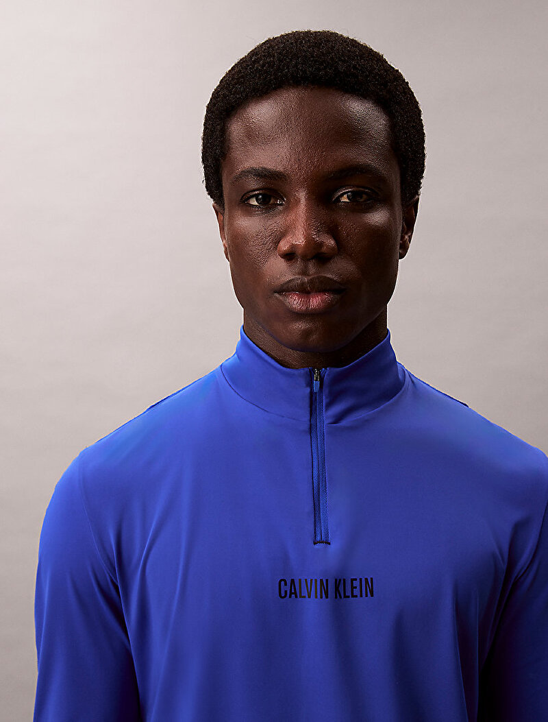 Calvin Klein Lacivert Renkli Erkek Fermuarlı T-shirt