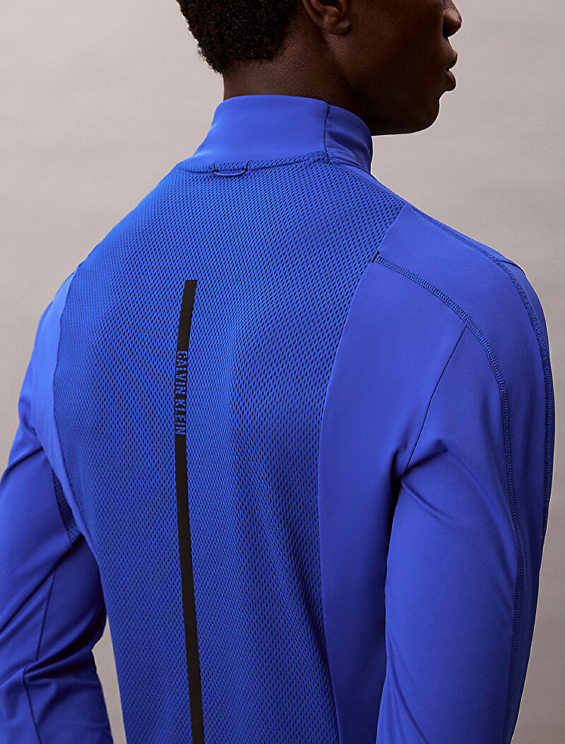 Calvin Klein Lacivert Renkli Erkek Fermuarlı T-shirt