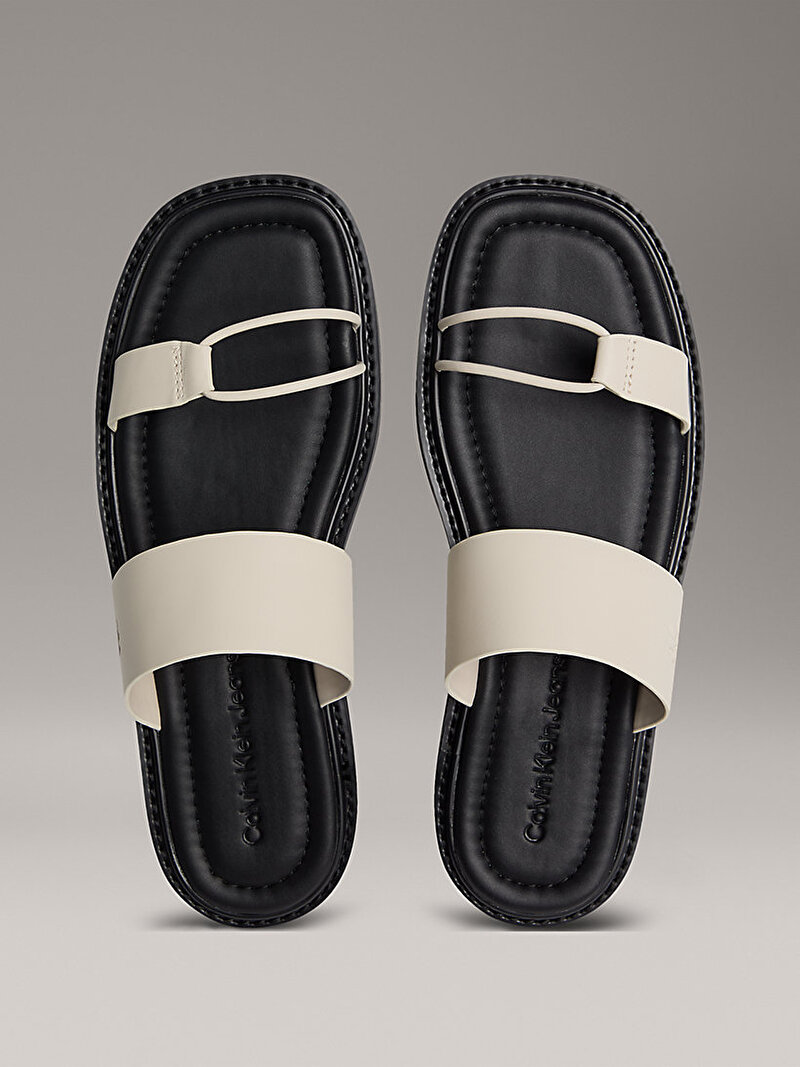 Calvin Klein Beyaz Renkli Kadın Rope Soft Terlik