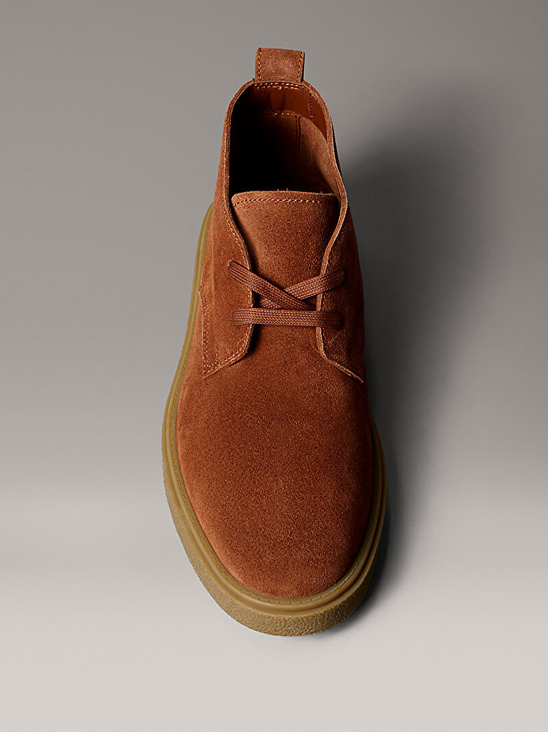 Calvin Klein Kahverengi Renkli Erkek Text Rubber Desert Bot