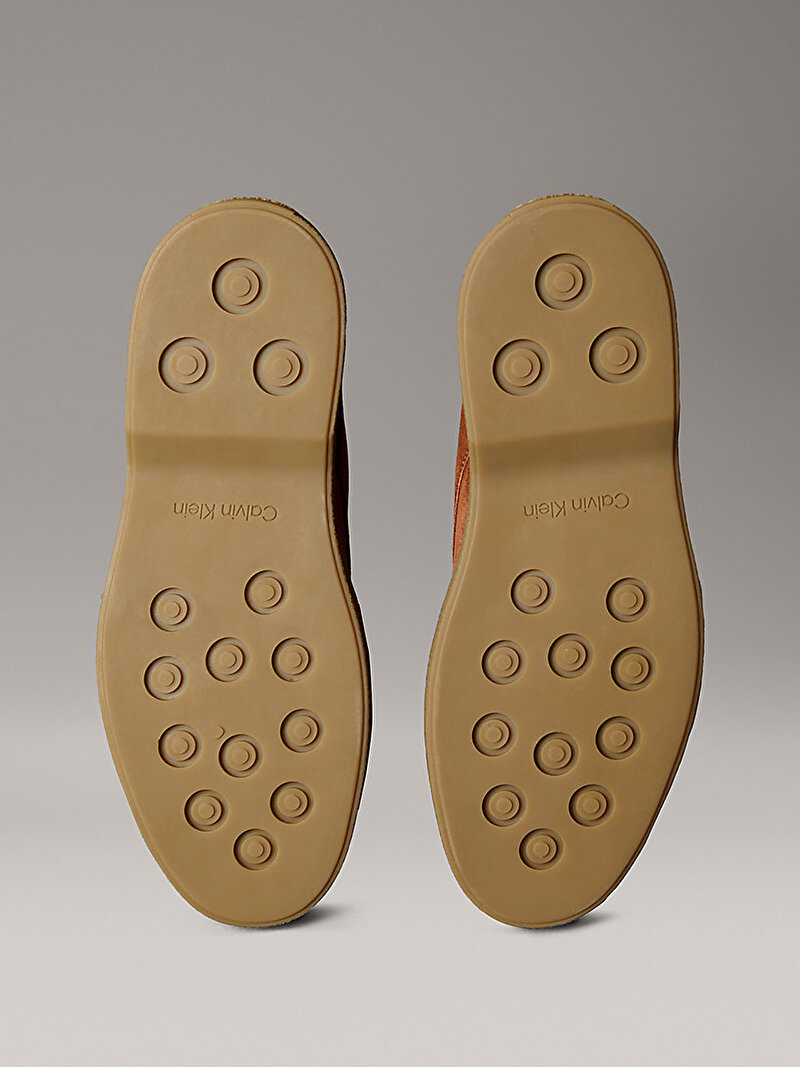 Calvin Klein Kahverengi Renkli Erkek Text Rubber Desert Bot