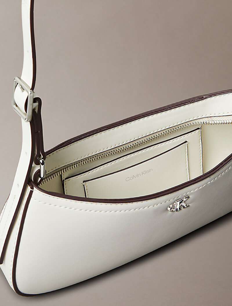 Calvin Klein Beyaz Renkli Kadın CK Small Omuz Çantası
