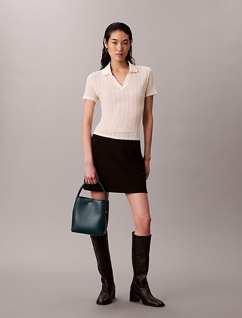 Calvin Klein Mavi Renkli Kadın CK Bucket With Strap Çanta