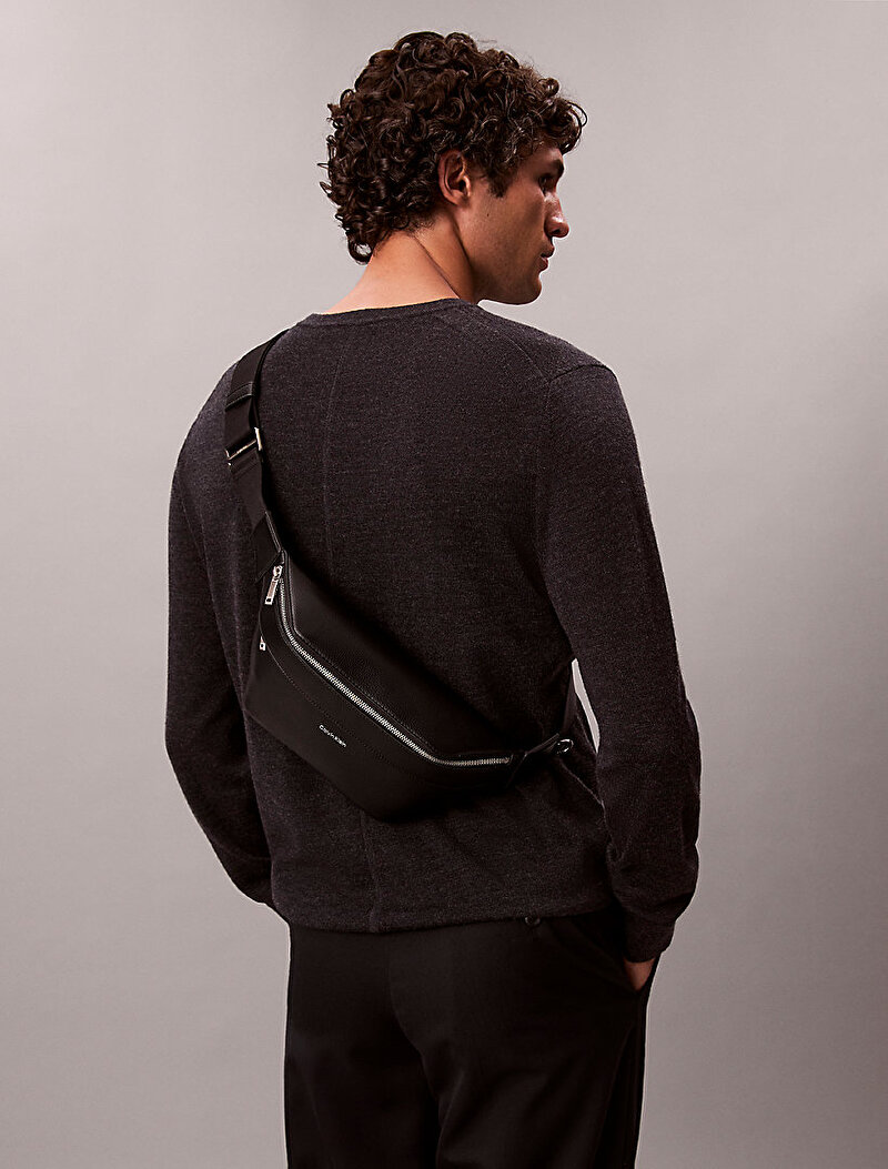 Calvin Klein Siyah Renkli Erkek Raised Washbag