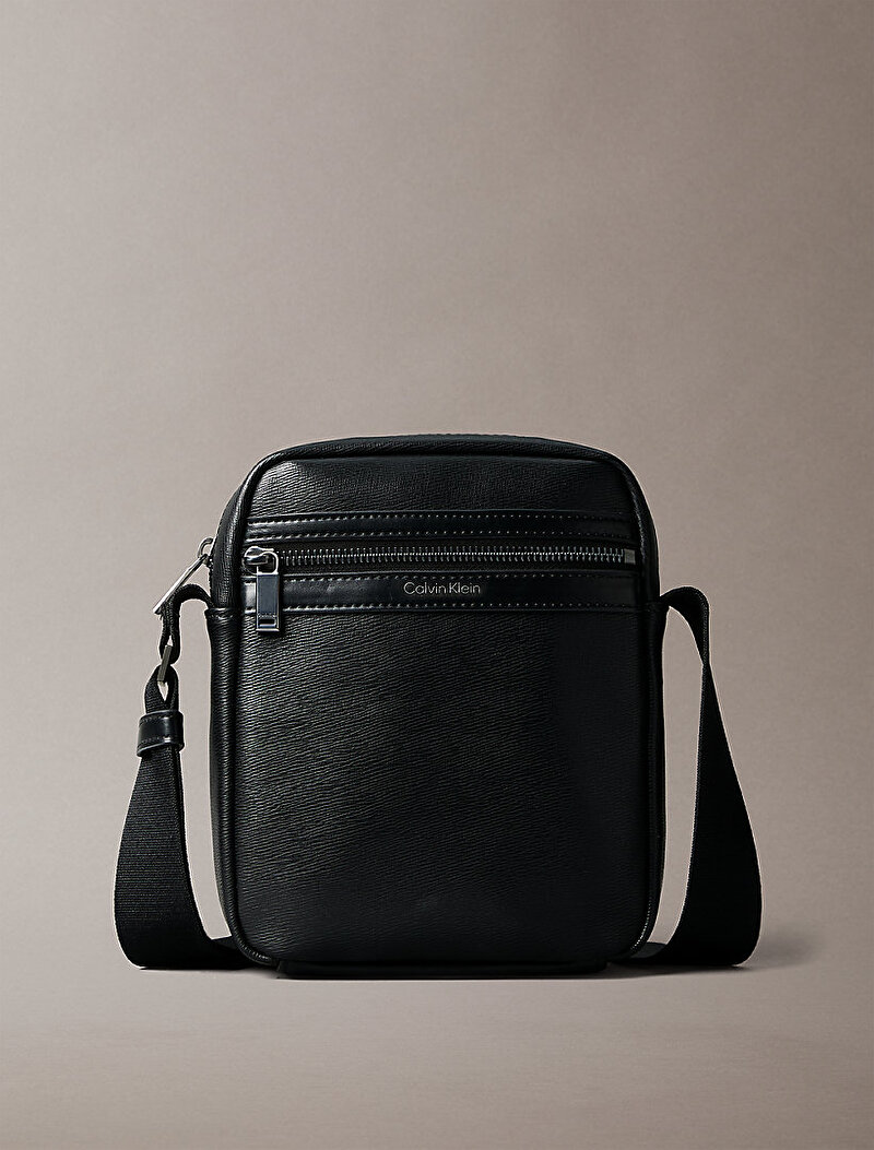 Calvin Klein Siyah Renkli Erkek Zip Reporter Çapraz Çanta