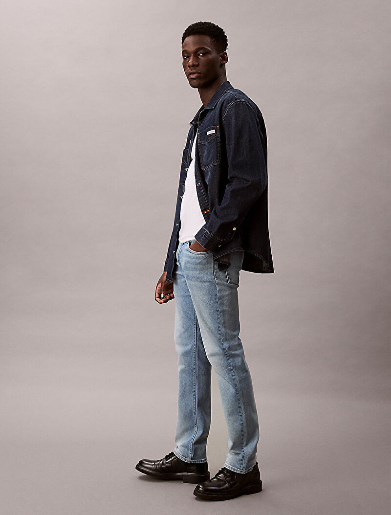 Calvin Klein Mavi Renkli Erkek Slim Straight Medway Jean Pantolon