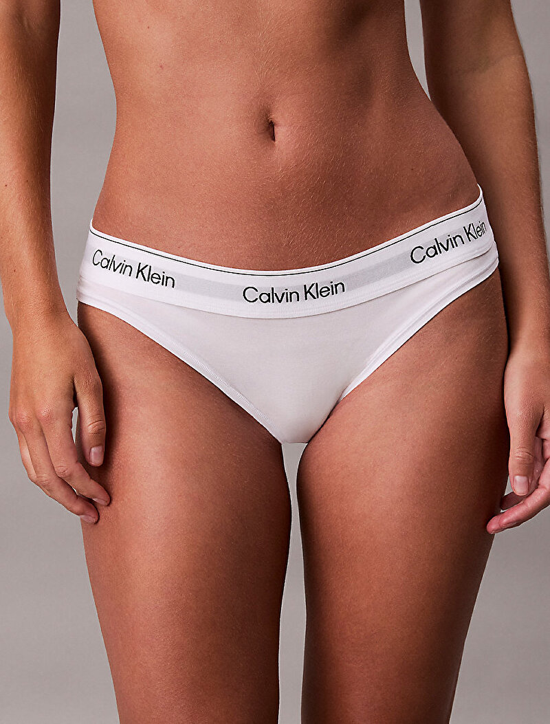 Calvin Klein Beyaz Renkli Kadın Bikini Külot