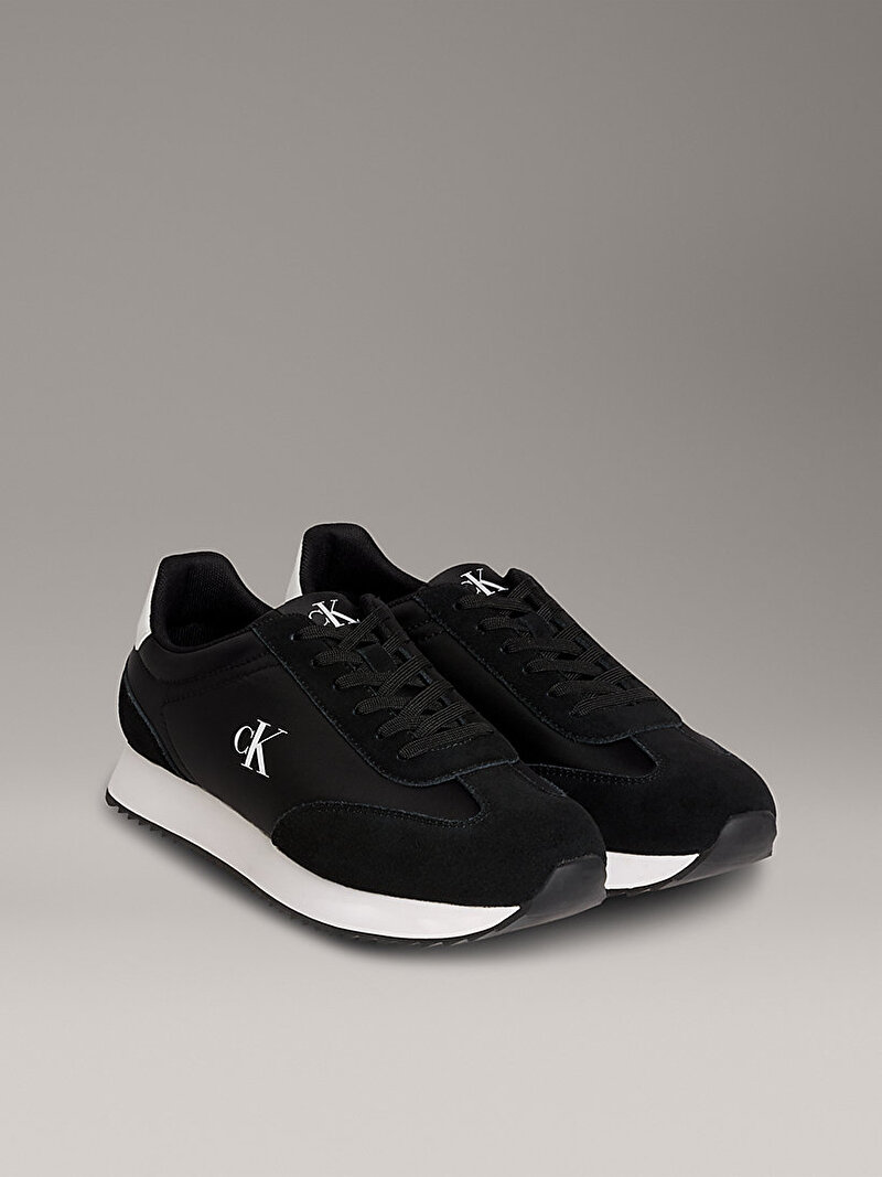 Calvin Klein Siyah Renkli Erkek Retro Runner Lace Up Sneaker