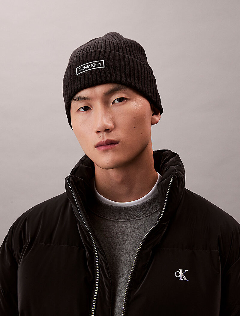 Calvin Klein Siyah Renkli Erkek Patch Chunky Şapka