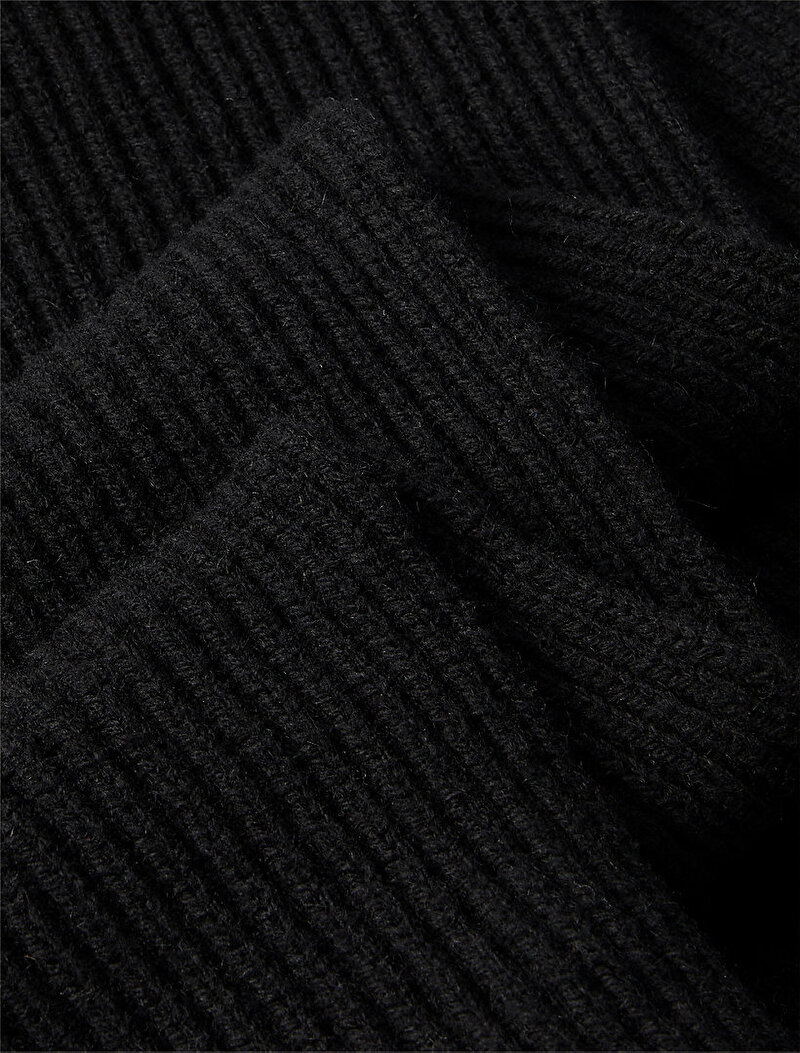 Calvin Klein Siyah Renkli Erkek CK Metal Wool Atkı