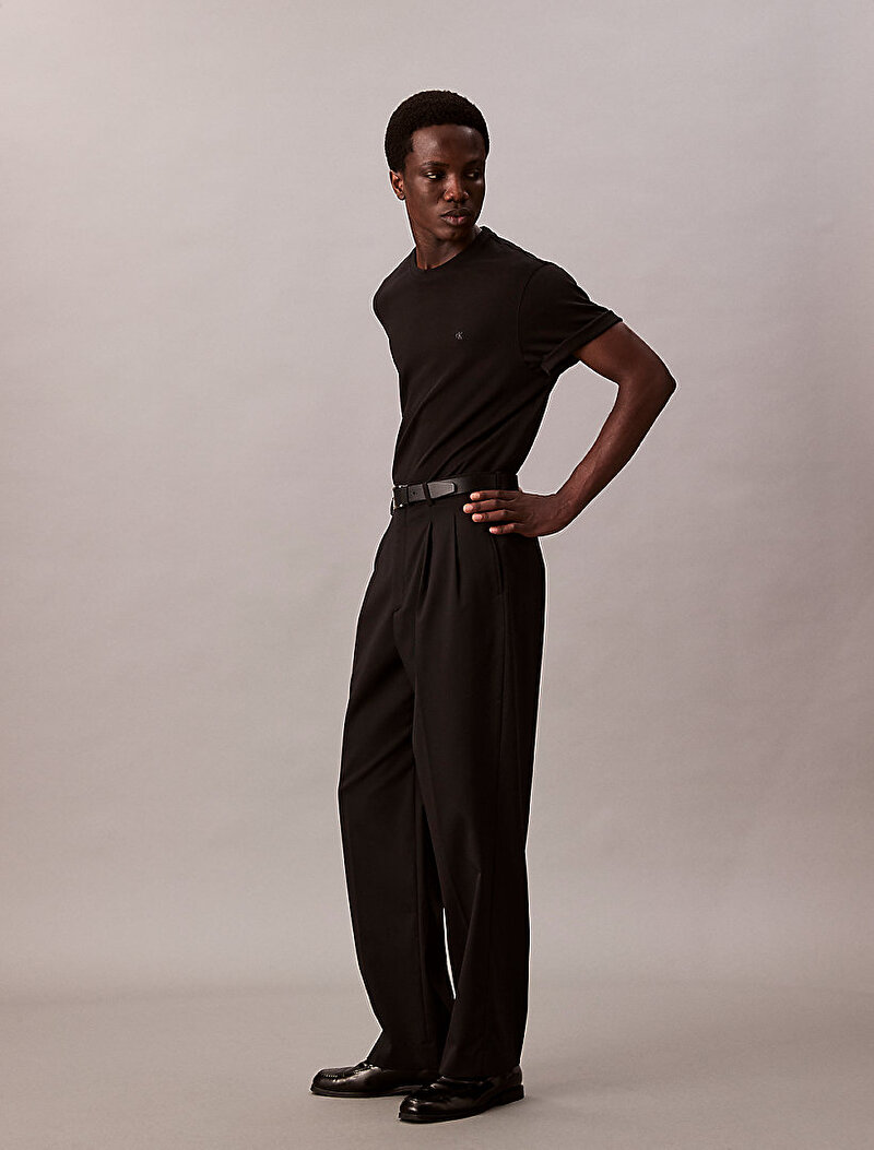 Calvin Klein Siyah Renkli Erkek Supima Chest T-shirt