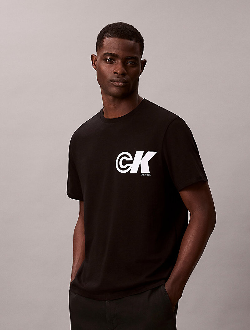 Calvin Klein Siyah Renkli Erkek 20s Ck Sport Logo T-shirt