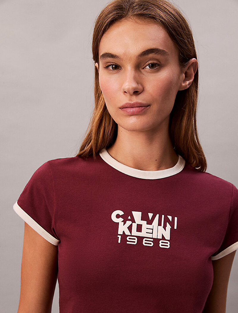 Calvin Klein Kırmızı Renkli Kadın 1968 Graphic Baby T-shirt