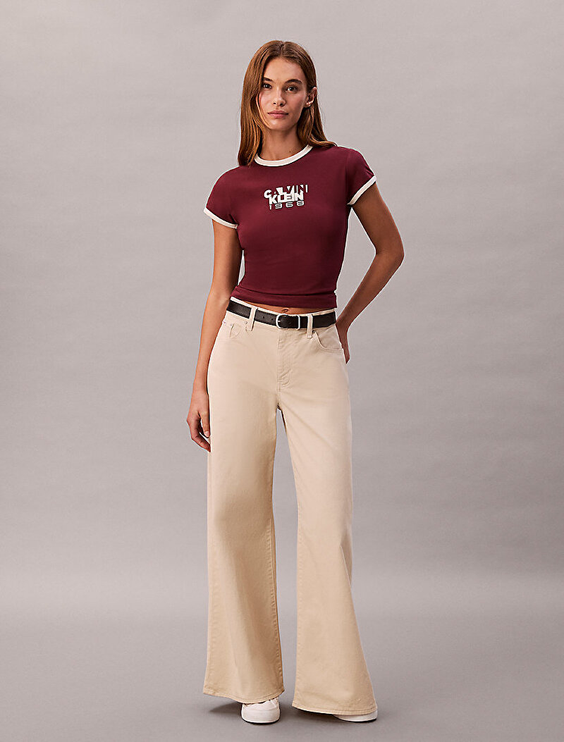 Calvin Klein Kırmızı Renkli Kadın 1968 Graphic Baby T-shirt