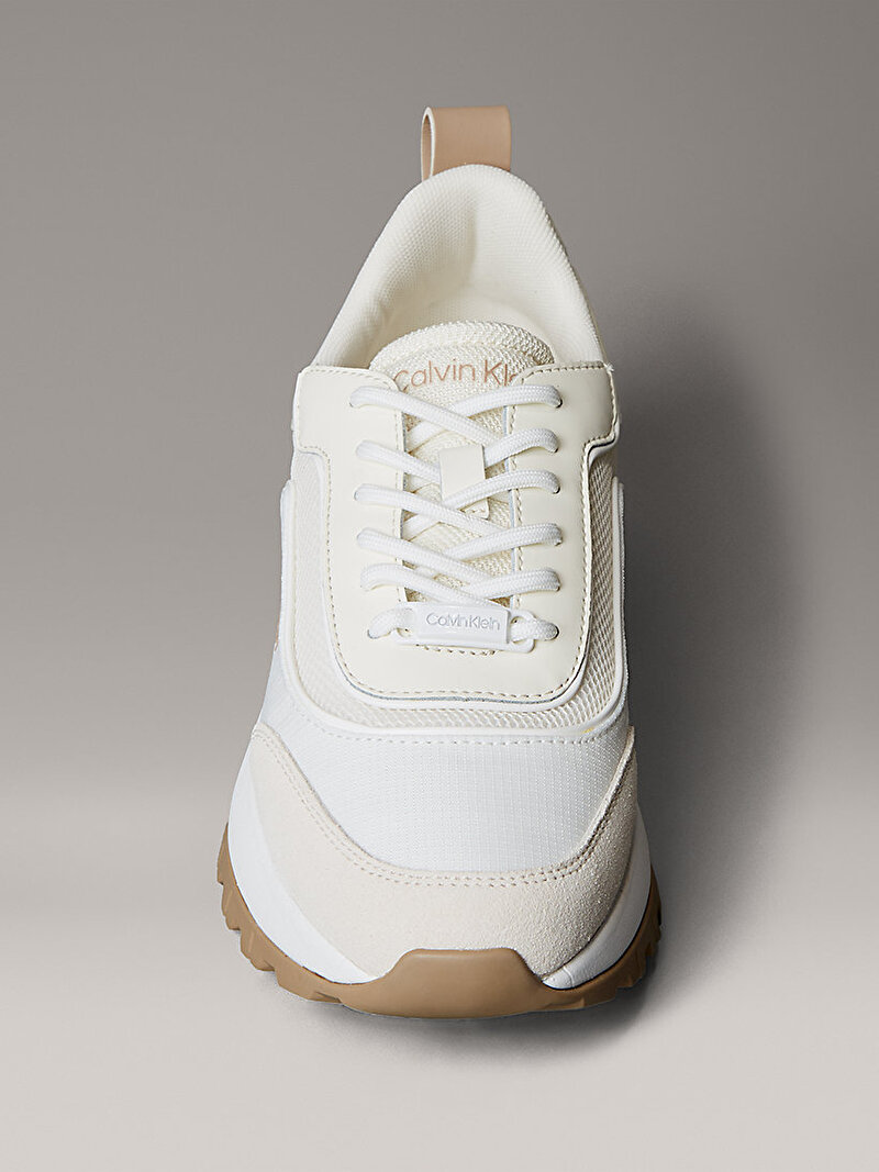 Calvin Klein Bej Renkli Kadın Runner Lace Up Mesh Sneaker