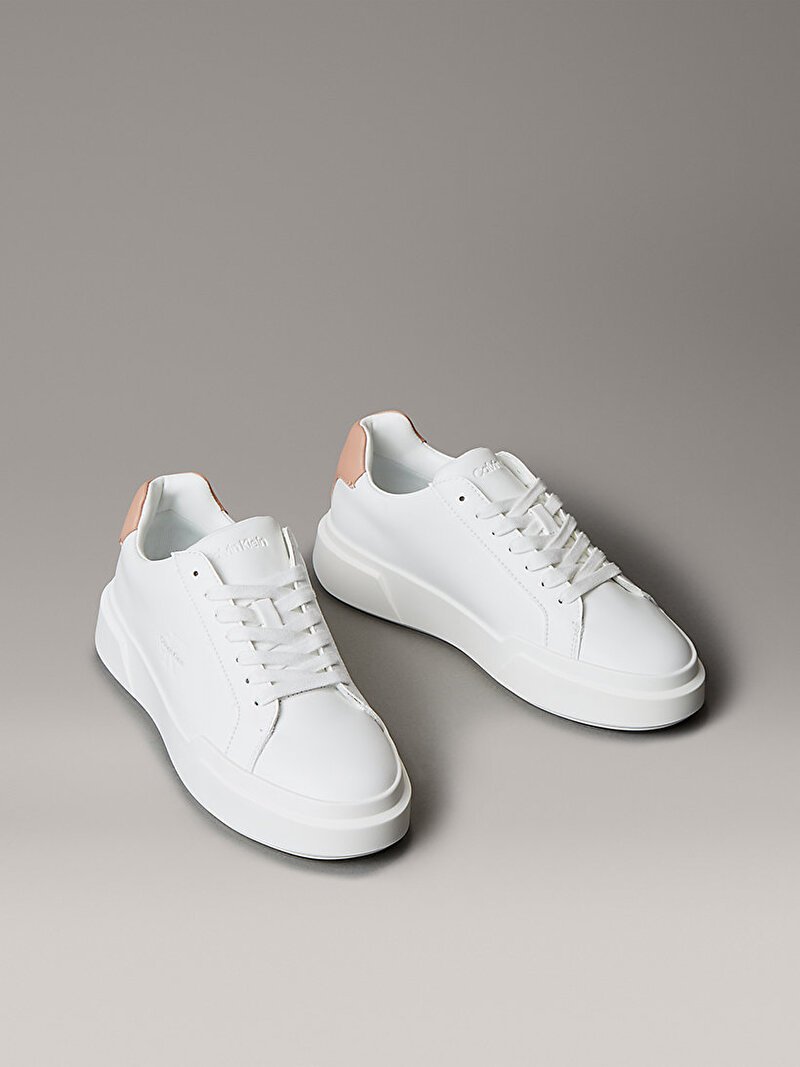 Calvin Klein Beyaz Renkli Kadın Chunky Cupsole Laceup Sneaker
