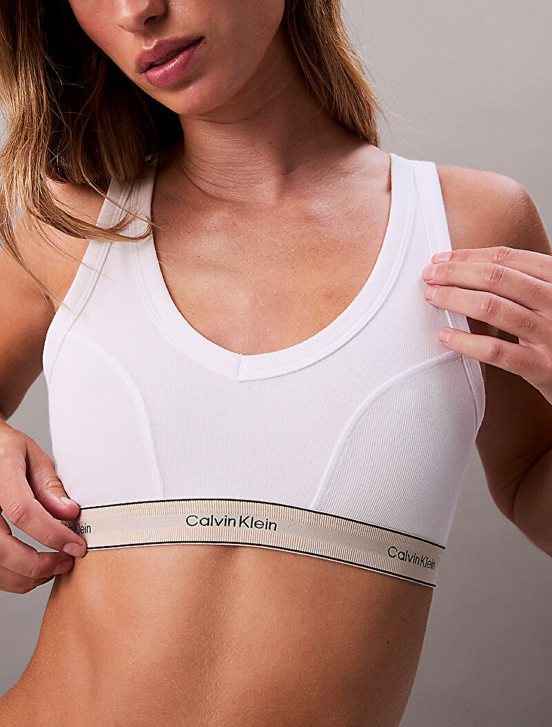 Calvin Klein Beyaz Renkli Kadın Lightly Lined Triangle Sütyen