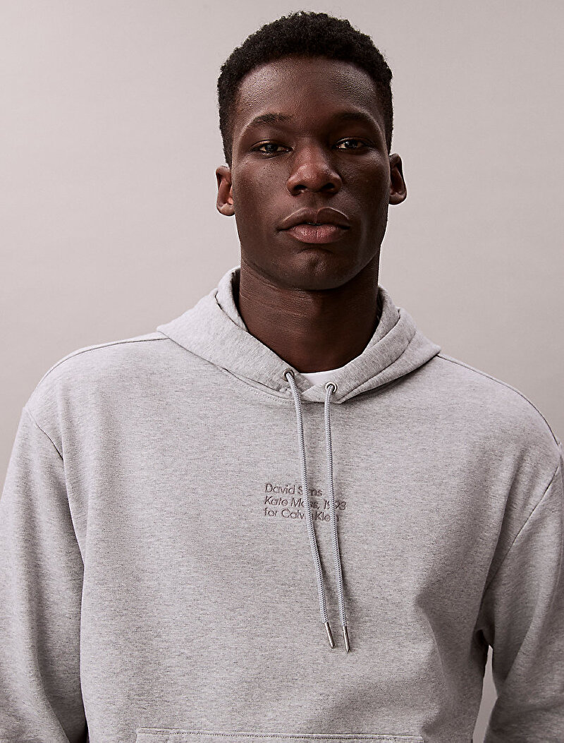Calvin Klein Gri Renkli Erkek Classic Kate Sweatshirt