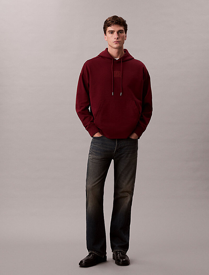 Calvin Klein Kırmızı Renkli Erkek Premium Terry Sweatshirt