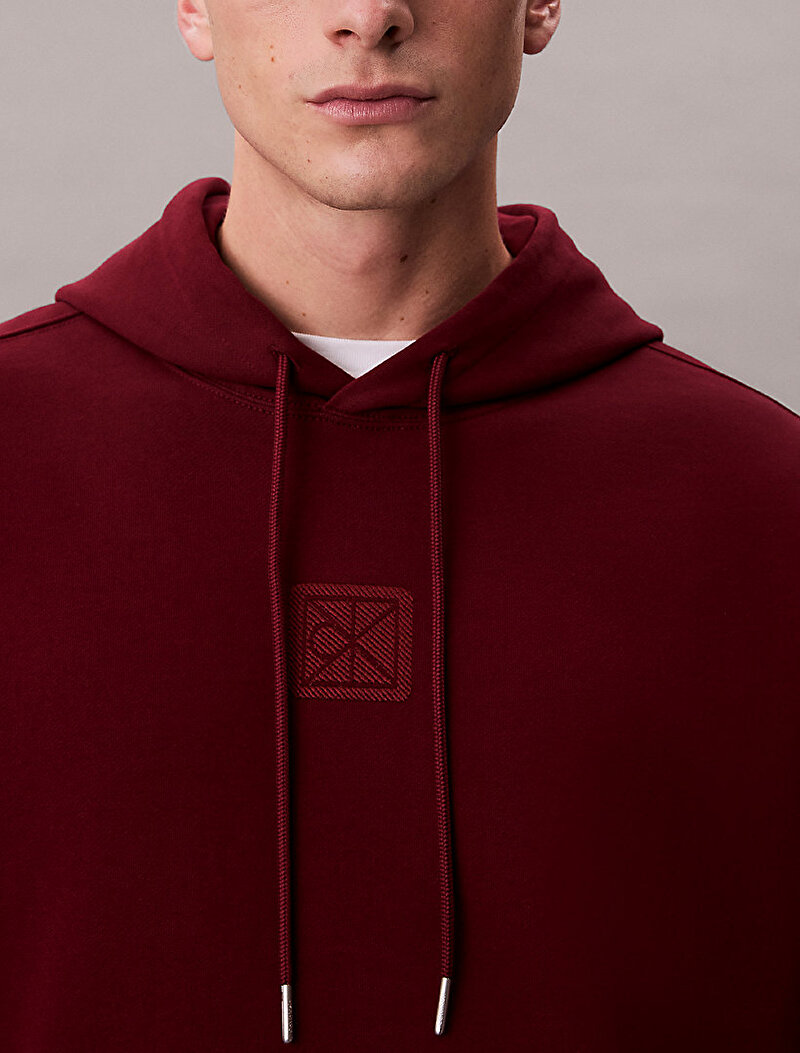 Calvin Klein Kırmızı Renkli Erkek Premium Terry Sweatshirt