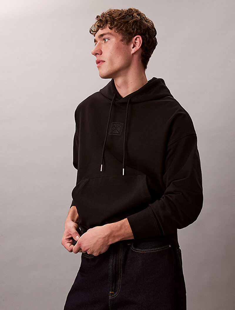 Calvin Klein Siyah Renkli Erkek Premium Terry Sweatshirt