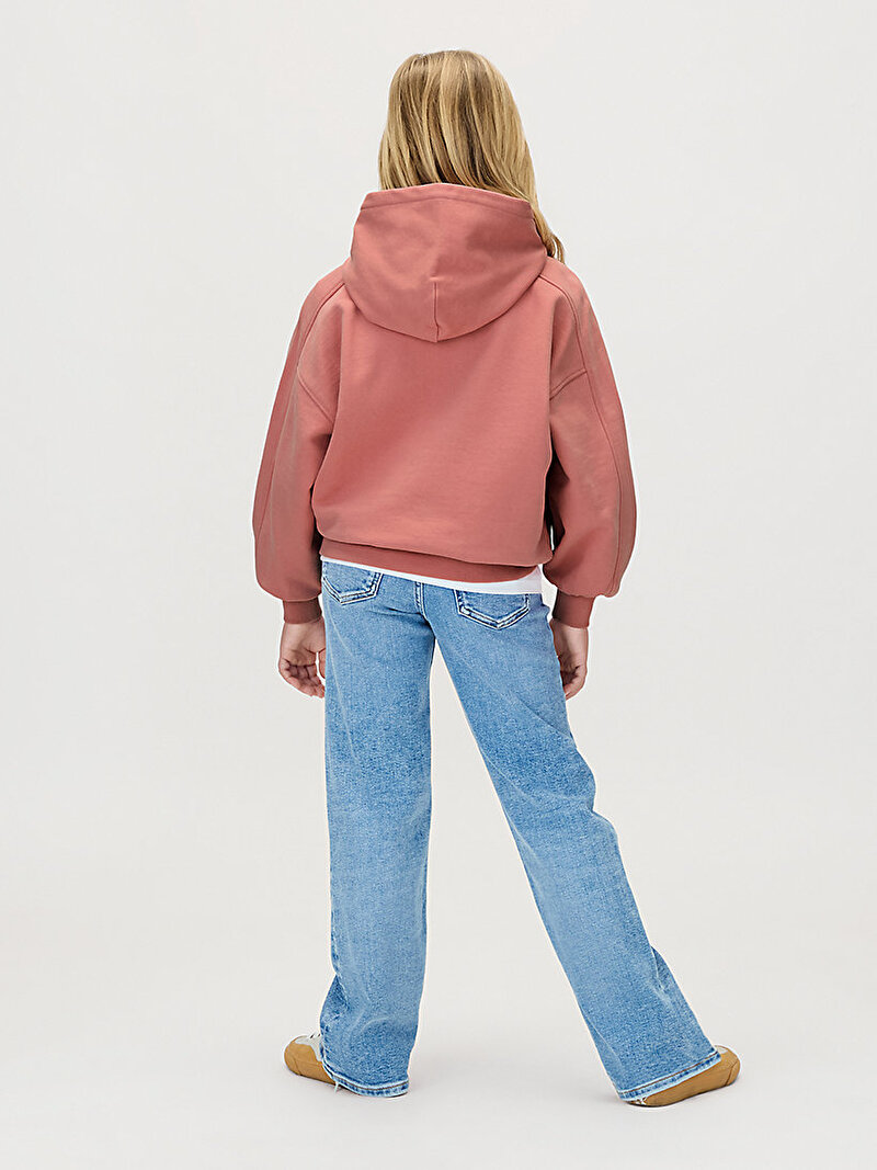 Calvin Klein Pembe Renkli Kız Çocuk Logo Graphic Sweatshirt