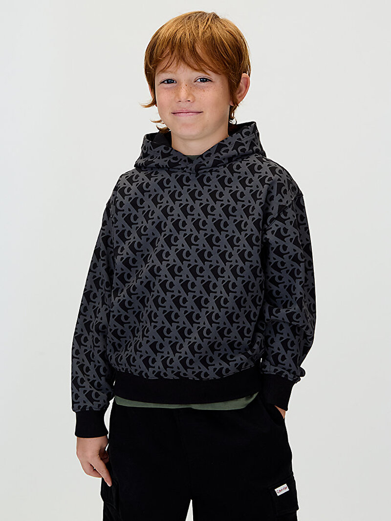 Erkek Çocuk CK Logo Hoodie